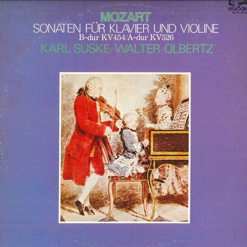 LP Record MOZART, KARL SUSKE, WALTER OLBERTZ - Sonaten Fur Klavier Und Violine - B K17C9322PROMO EURODISC Japan Classical Used