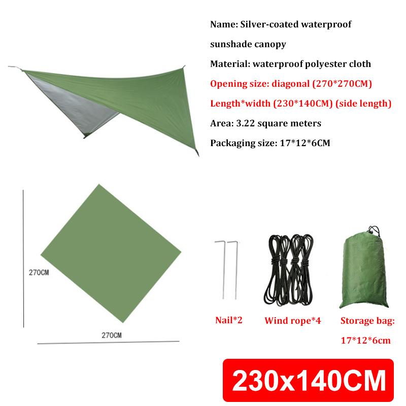 Camping Tarp 4x3m 3x3m Outdoor Canopy Awning Tent Hiking Camping Travel Beach Waterproof Sun Shelter Canopy Diamond-shaped Picnic Shade Tent