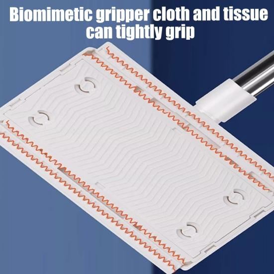 Мини-швабра Snap Grip Zero Touch со сменной тканью, ленивая швабра, швабра с длинной ручкой и плоской головкой с фиксацией, со шваброй для подметания для влажной и сухой уборки дома, ванной комнаты