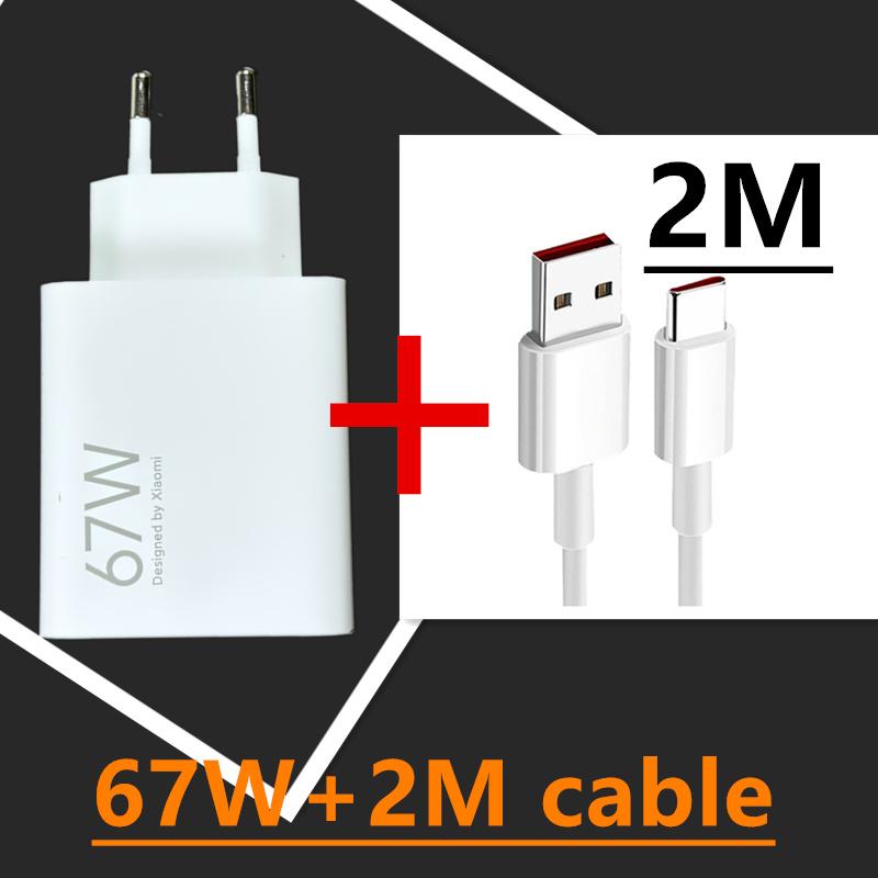 Оригинальное зарядное устройство Xiaomi Turbo Fast Charger 67W EU Plug 6A Type C Cable для Mi 11 Pro Mix Fold Poco X3 GT X4 Pro 5G Redmi Note 11 Pro