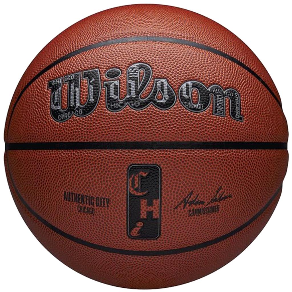 Wilson NBA Authentic City Chicago Ball, Unisex orange Basketball