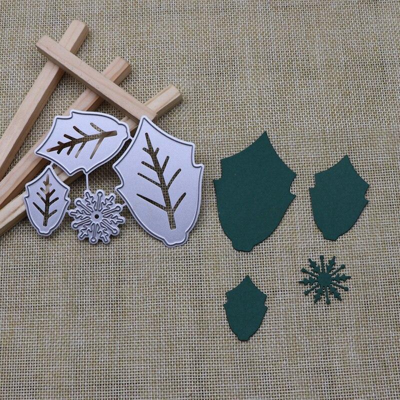 Рождественские снежинки, листья, трафареты для резки металла, шаблон для самостоятельного изготовления фотоальбомов, подарочных карт