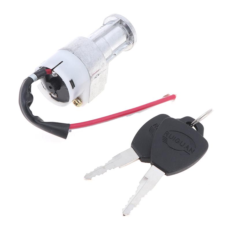 Производительность зарядное устройство для аккумулятора Мини замок с 2 ключами для мотоцикла, электрического велосипеда, скутера, электровелосипеда, аксессуары для электрического замка