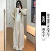 Wide-leg Pants Women's Autumn New Straight Drape Casual Loose Small Lazy Striped Pants