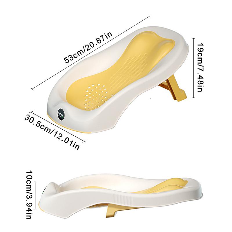 Складное сиденье для купания ребенка - Нескользящая сетчатая поддержка из полипропилена, Эргономичная конструкция спинки, Легко моющееся Рождественский подарок для малышей