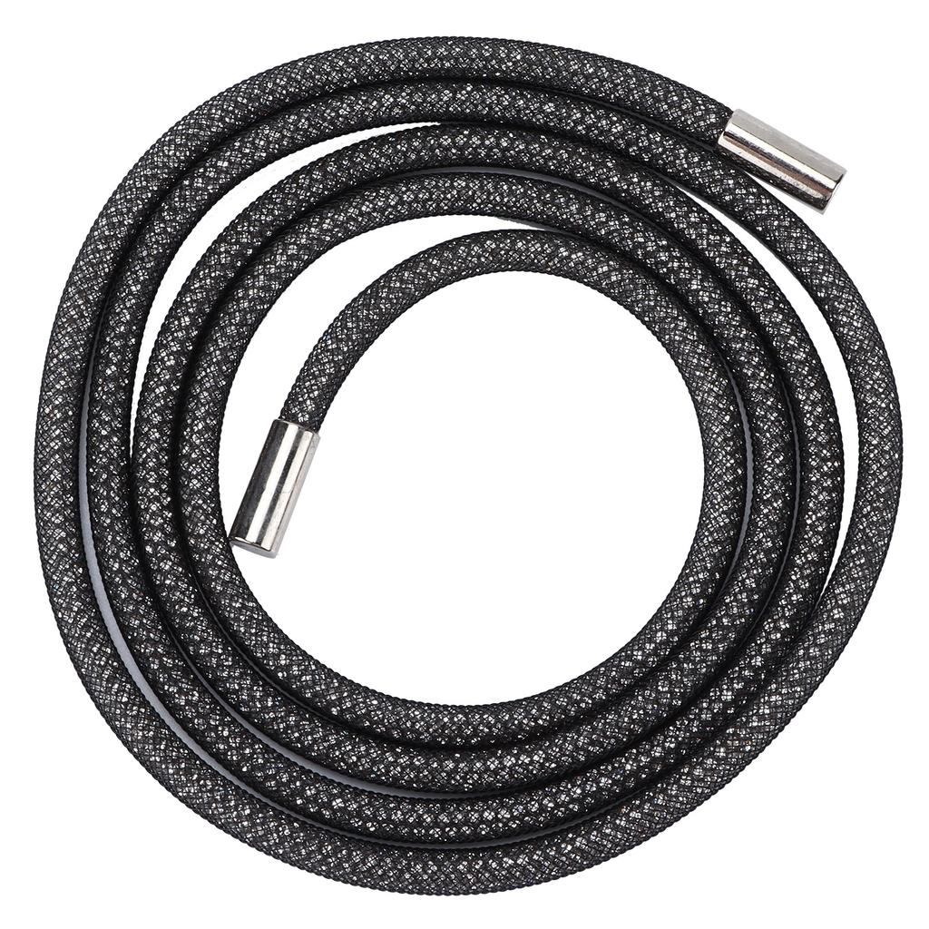 Rhinestone Rope 6mm Width Shiny Glitter Decorative Cord Trim Accessories for Shoes ClothingBlack