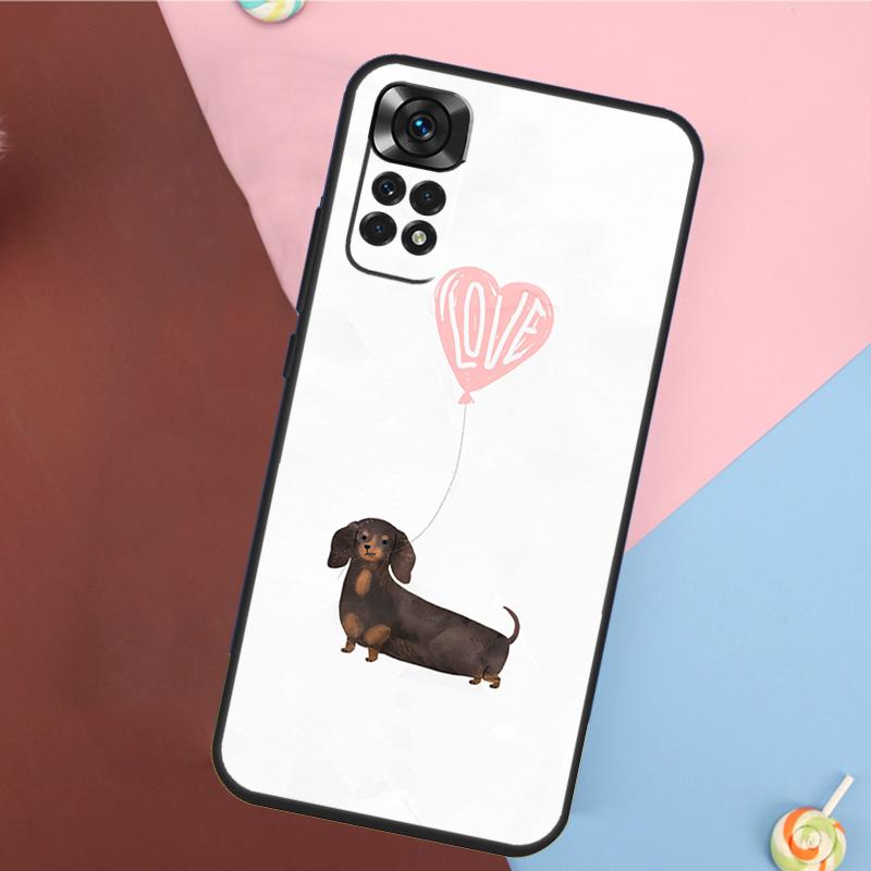 Чехол с собакой таксой для Redmi Note 12 Pro 8 9 10 11 Pro Note 9S 10S 11S 8T Redmi 10 12C 9C 10A 10C