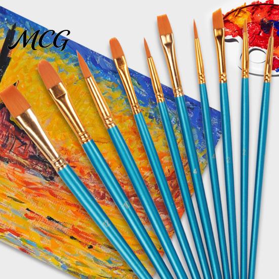 Kids Painting Brush Set Face Paint Set, Watercolor Acrylic Oil Kit, Aluminum Ferrule Brushes Nylon Hair for Artist, Body Canvas Art Supplies