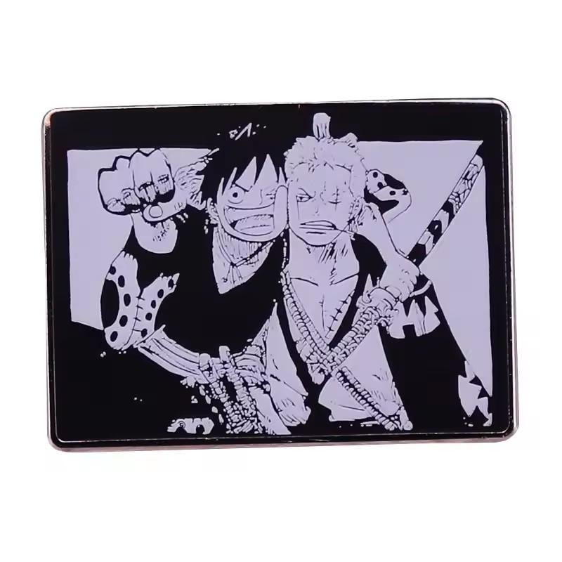 C7G Японское аниме One Piece Эмалевый значок Обезьяна Д. Луффи Металлическая мультяшная брошь Мужские Женские Броши Крутые Значки для портфеля Украсить