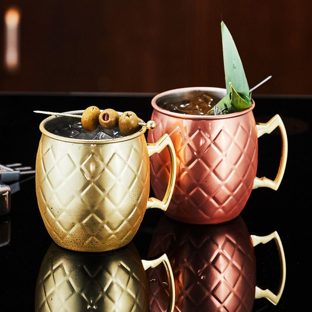 Durable Coppery Beer Mugs 550ml Coffee Cup New Copper Moscow Mule Mug Bar Drinkware
