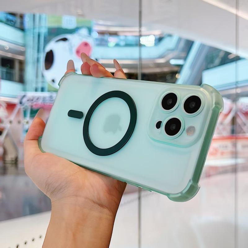 Shockproof Magnetic Wireless Charge Phone Case For iPhone 16E 16 15 14 Plus 13 Mini 12 11 Max Magsafe Protection Cover Bumper