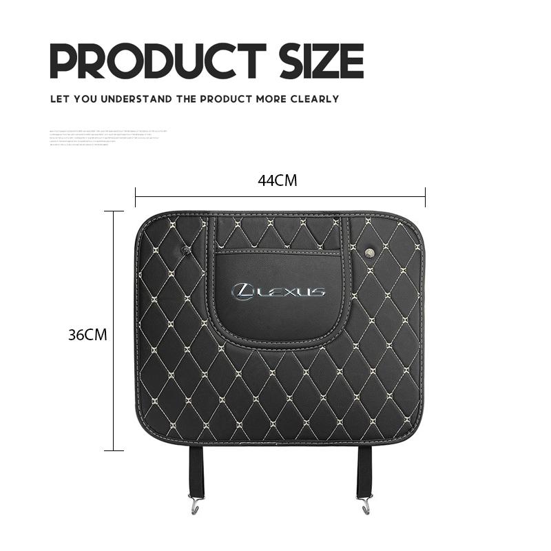 FIQK8 Car Seat Back Anti-Kick Mat Protector Pad Cover For Lexus F SPORT ES RX NX LS UX LM LX GX LC RZ IS CT GS RC HS SC TX LBX IS300 R