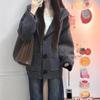 Hooded Sweater Coat Cardigan for Women Autumn and Winter Thick Loose Slimming Lazy Style Knitted Sweater Top