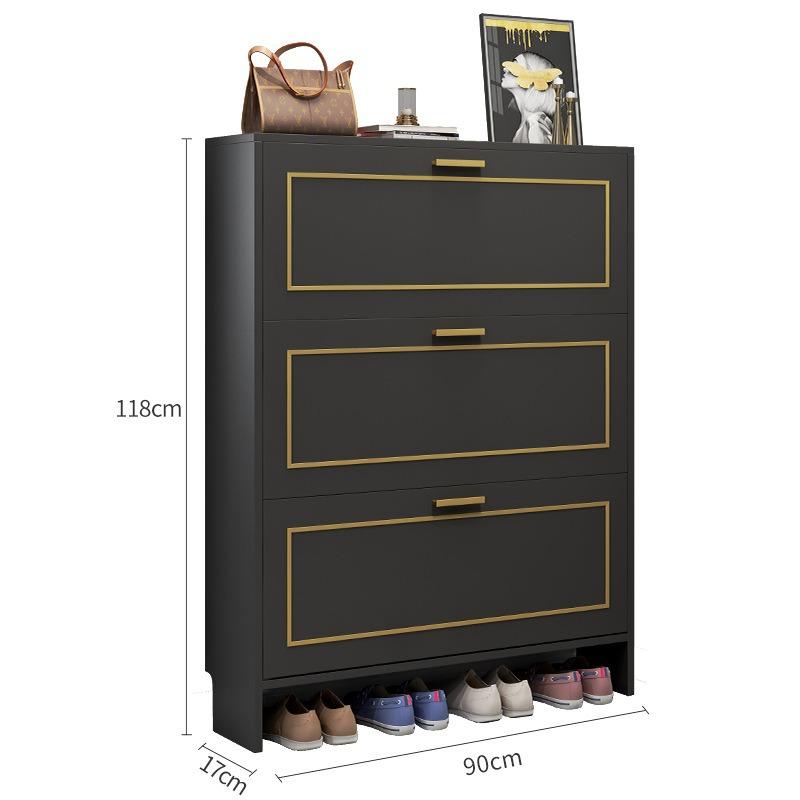 Flip Over Shoe Cabinet Home Light Ultra-thin Shoes Shelf Large Capacity Storage Dustproof Simple Modern Entrance Hall Shoe Racks