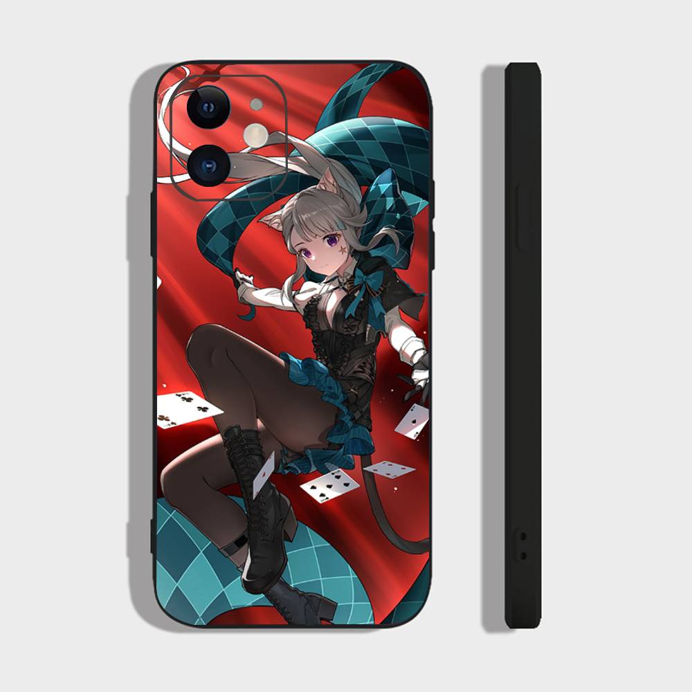 Чехол для телефона Lynette Anime Game Genshin Impact для IPhone 17 Air 16 15 14 13 Pro Max 11 12 Черный силиконовый чехол