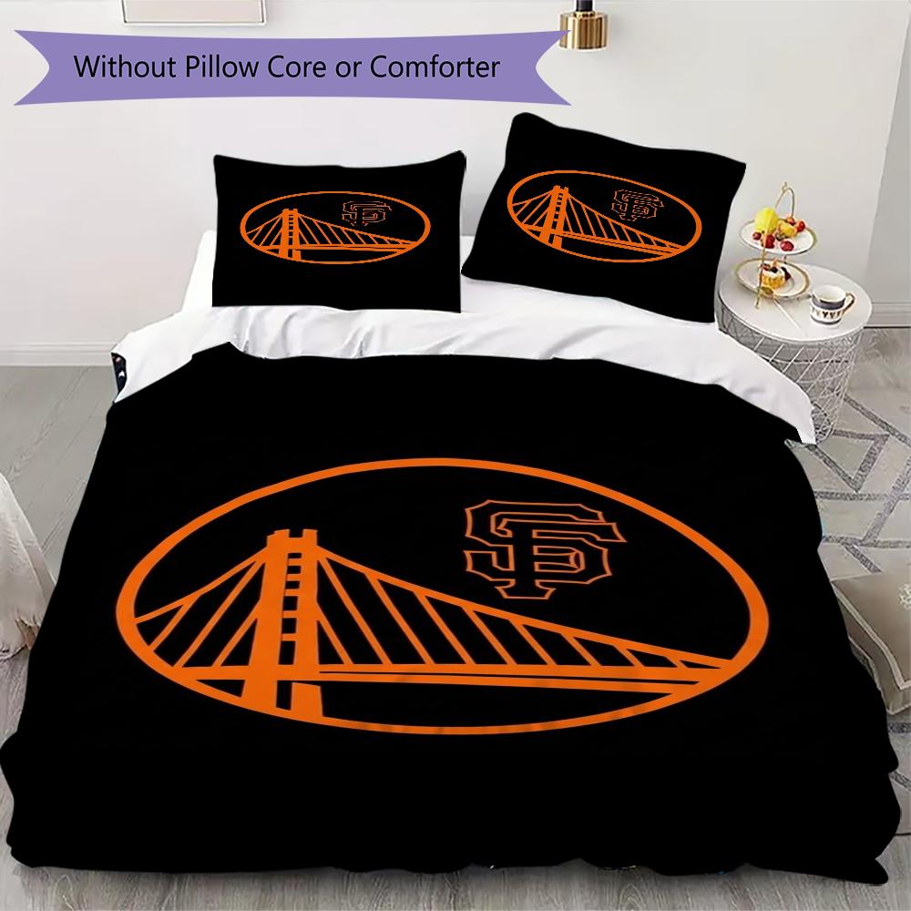 San Francisco Giants Pattern Bedding uilt Set uilt Cover Pillowcase Home Decoration Birthday Gift (1 * duvet cover + 2 * pillowcase without core)