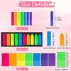 1020 Sheets Colorful Sticky Notes Set - Transparent PET Waterproof Index Tabs, Adhesive Page Markers, Reusable Flags
