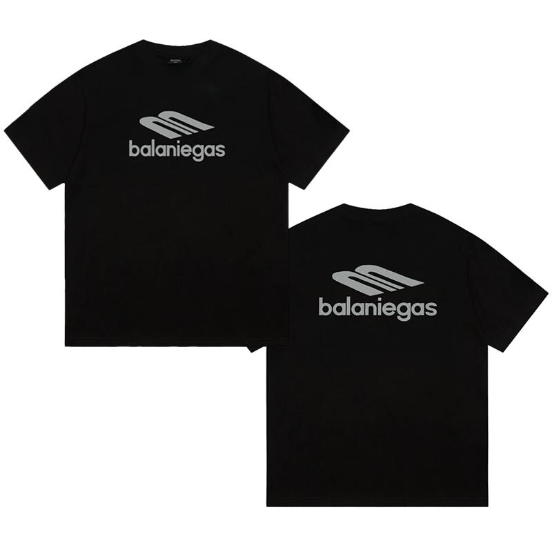 Balaniegas Футболка с коротким рукавом Мужская и женская Парная Мода Принт с буквами Чистый хлопок Свободная Хлопковая Футболка с круглым вырезом