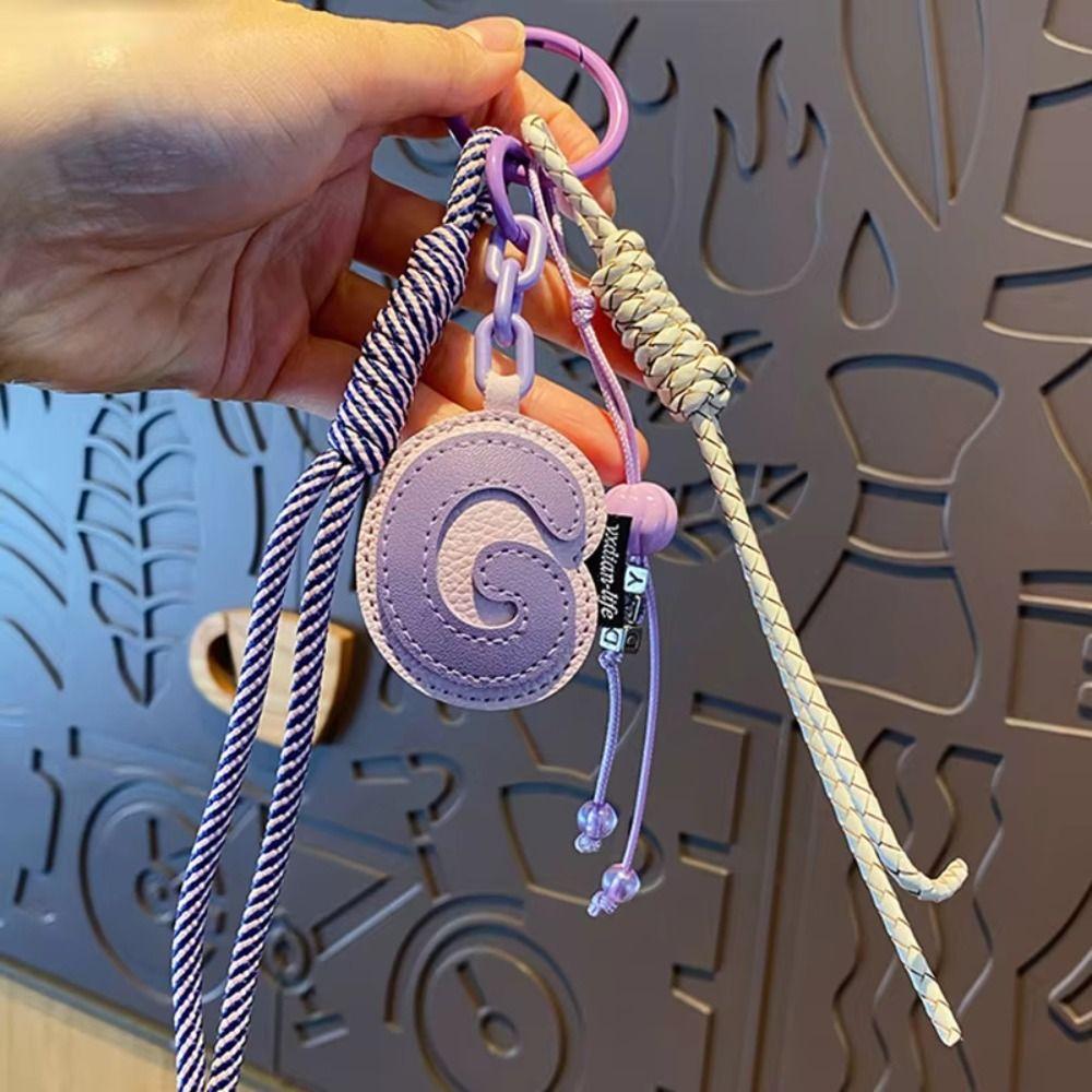 Heart-shaped Leather Key Chain Leather Exquisite Girls' Bag Accessory Light Luxury Pendant DIY
