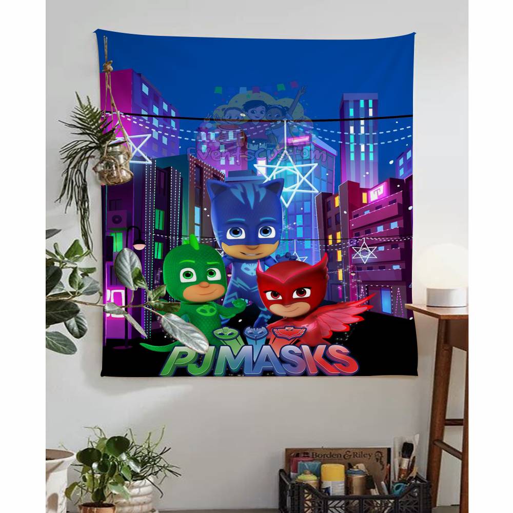Funny PJ Anime Cute MMasks Anime Tapestry Hanging Tarot Hippie Wall Rugs Dorm Home Decor