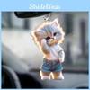 Cat Acrylic Car Hangtag Ornament Sleek Design Interior Decora Pendant Supplies