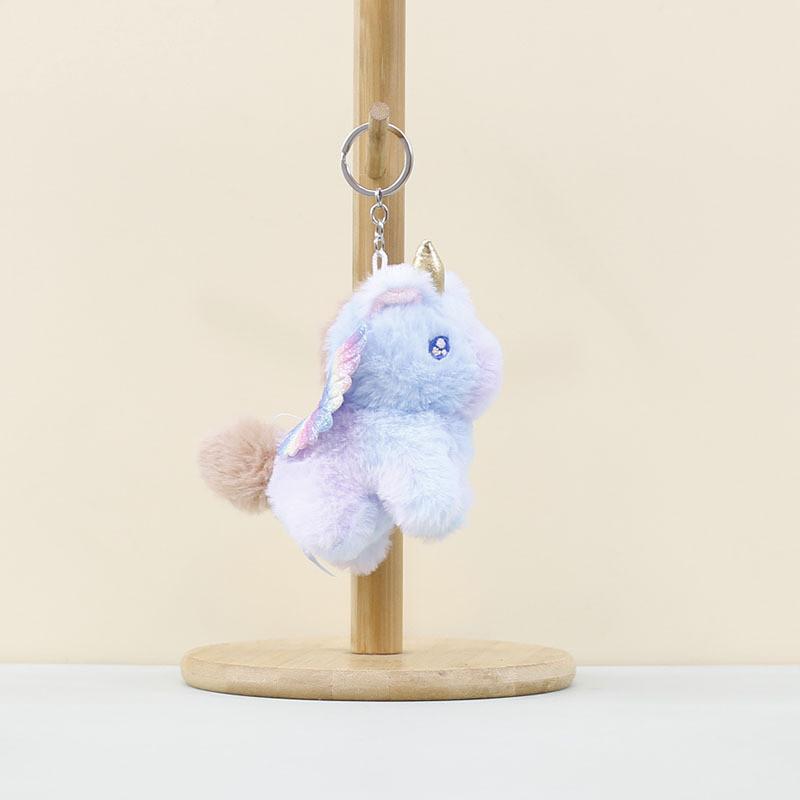Очаровательная красочная плюшевая кукла-брелок в виде единорога из короткого плюша