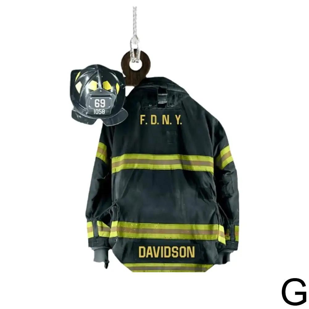 2D автомобильный подвесной декор пожарный пальто и шляпа имитационная модель креативный пожарный грузовик украшение для салона автомобиля кулон подарок