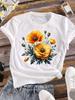 (Asian Size) Women Clothing Casual Tees Top Short Sleeve T Shirt Tee Fashion Print Ladies Female Cartoon Style Cute Graphic T-shirts
