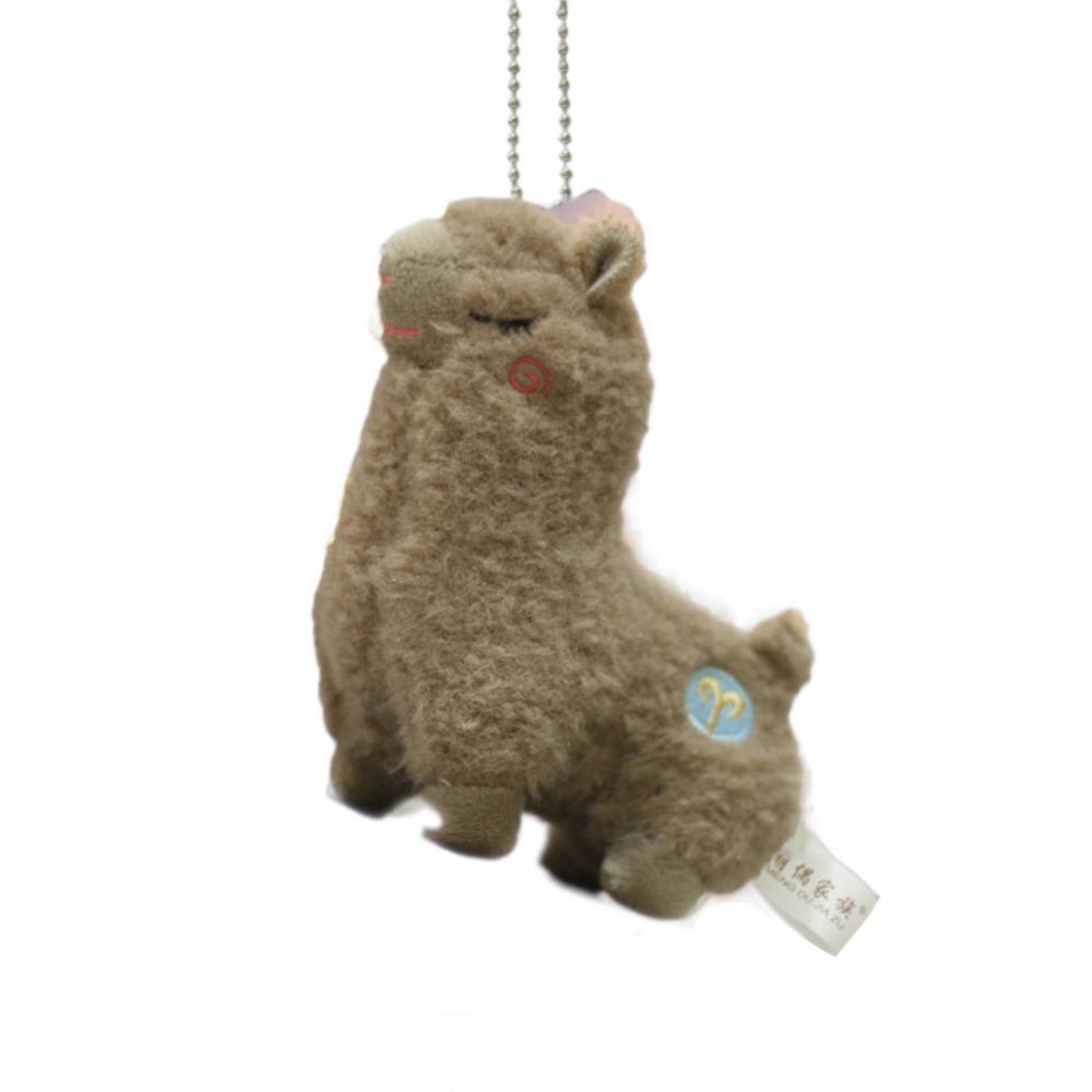 Charms Alpaca Stuffed Dolls Lovely Sheep Pendant Fashion Car Keyrings  Gifts