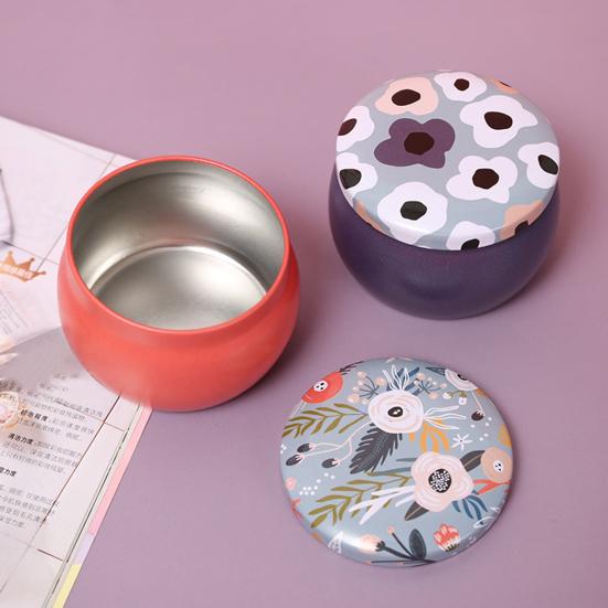 Мини-коробка для хранения из жести, универсальный круглый стильный контейнер для заколок, сережек, колец, конфет, чая