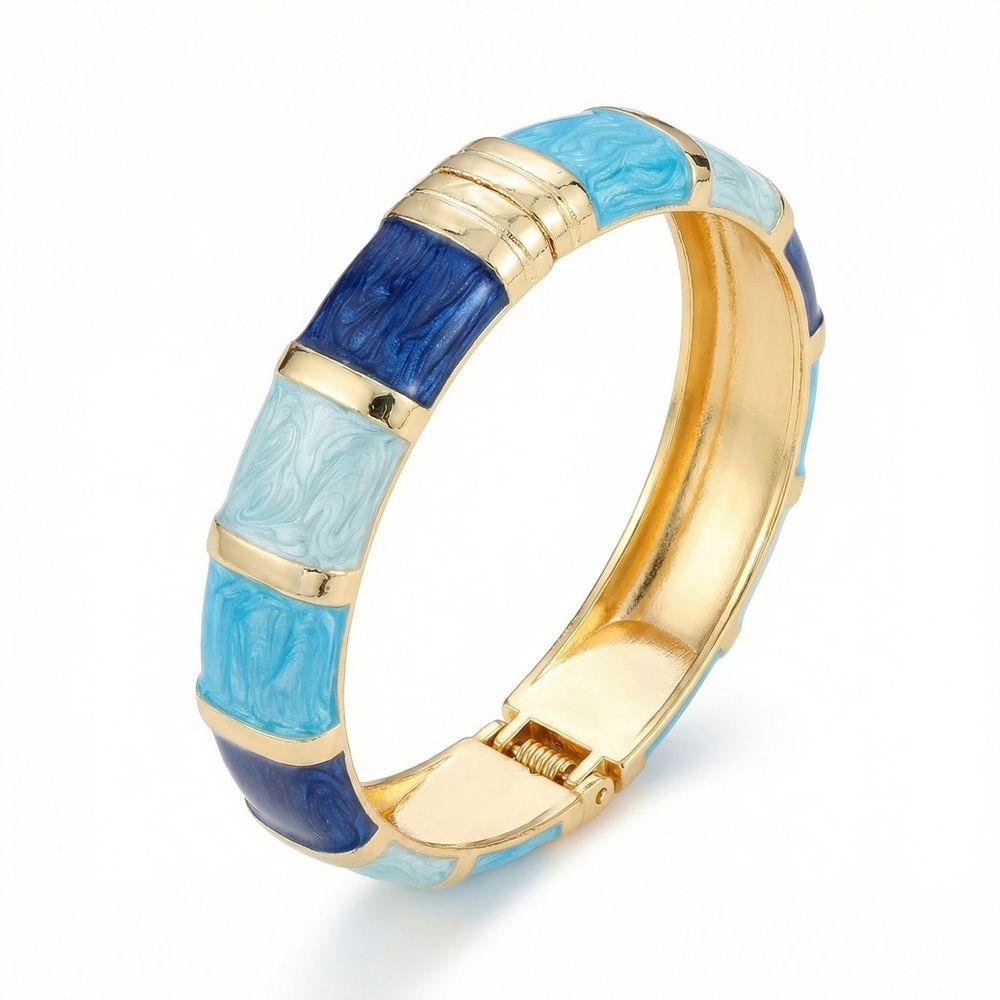 Elegant Enamel Cuff Bangles Wide Geometric Bracelet Personality Bohemian Drip Oil Bracelet  Women
