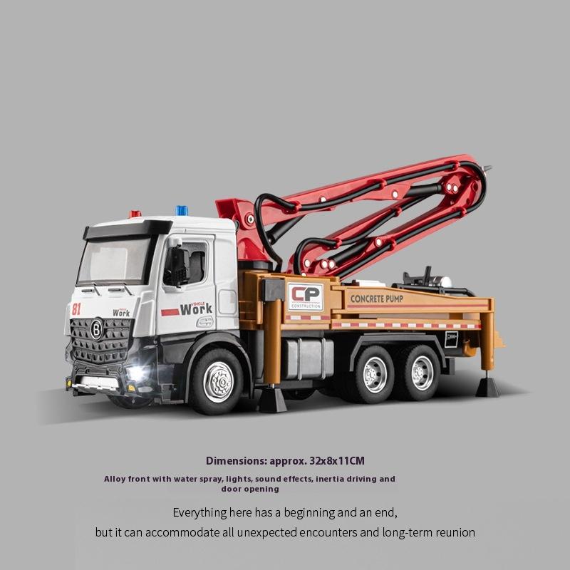 Alloy Truck Toys Children's Semi-Trailer Transporter Construction Vehicle Flat Trailer Model Car