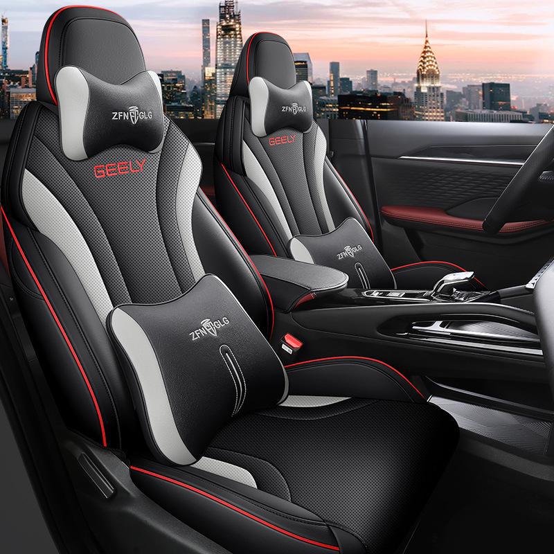 Binyue Cool 2022 Universal Leather Car Seat Covers - Four Seasons, Detachable, Full Surround Design
