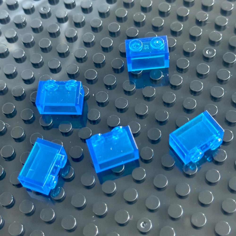 40pcs/bag Small Particles Bricks Transparent Clear Brick 1x2 Building Block Classic Bulk Parts Accessories Toys for Children