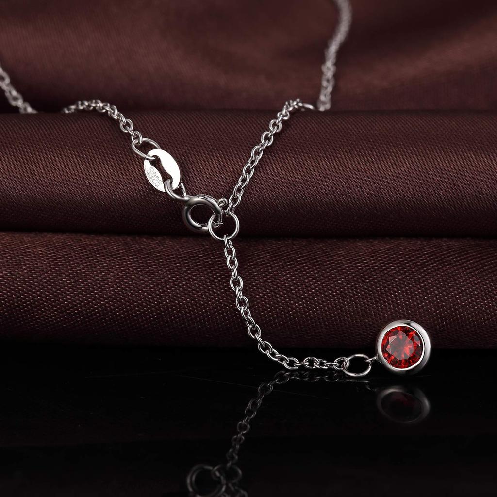 JMI Zodiac Necklace Silver 12 Constellations Constellation Astrology Pendant CZ Star 14K Silver Plated Fine Chain Simple Fine Birth Accessories