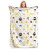 Супер Мягкое Покрывало Кот Луна Сейлор Мун Розовое Пледовое Покрывало Премиум Фланелевый Флис Легкое Покрывало для Кровати Уютное Теплое Одеяло
