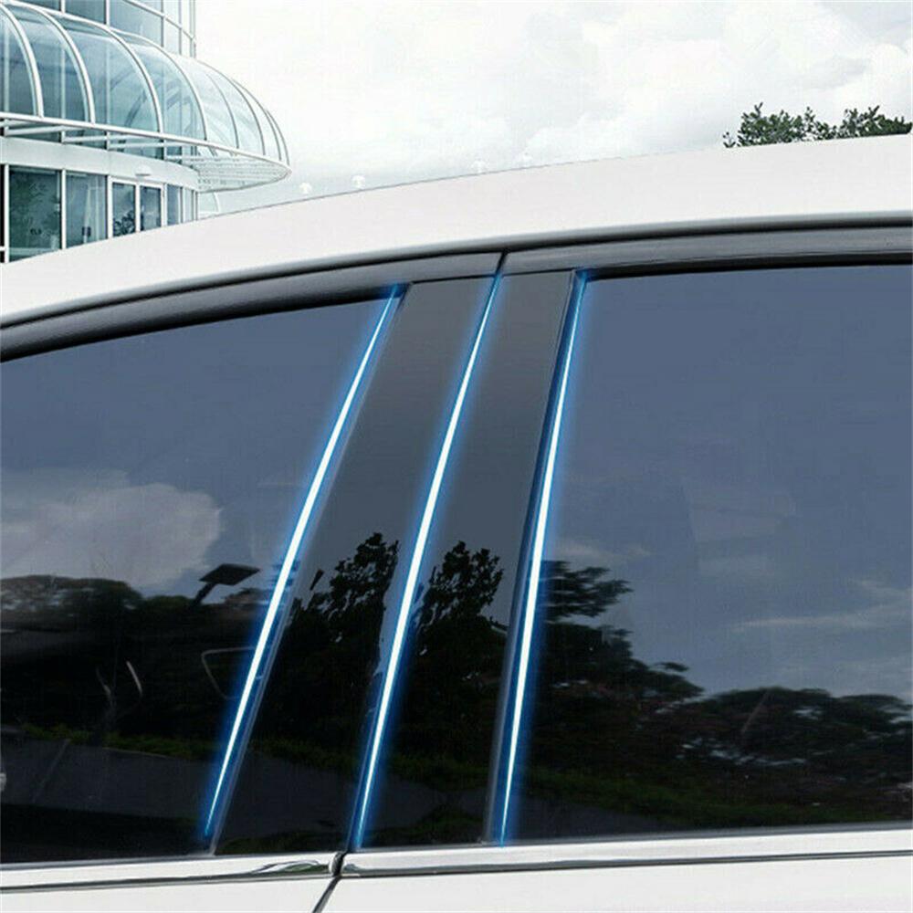 6 шт., комплект черных стоек для фортепиано, комплект накладок на двери для Dodge Charger 2011-2021