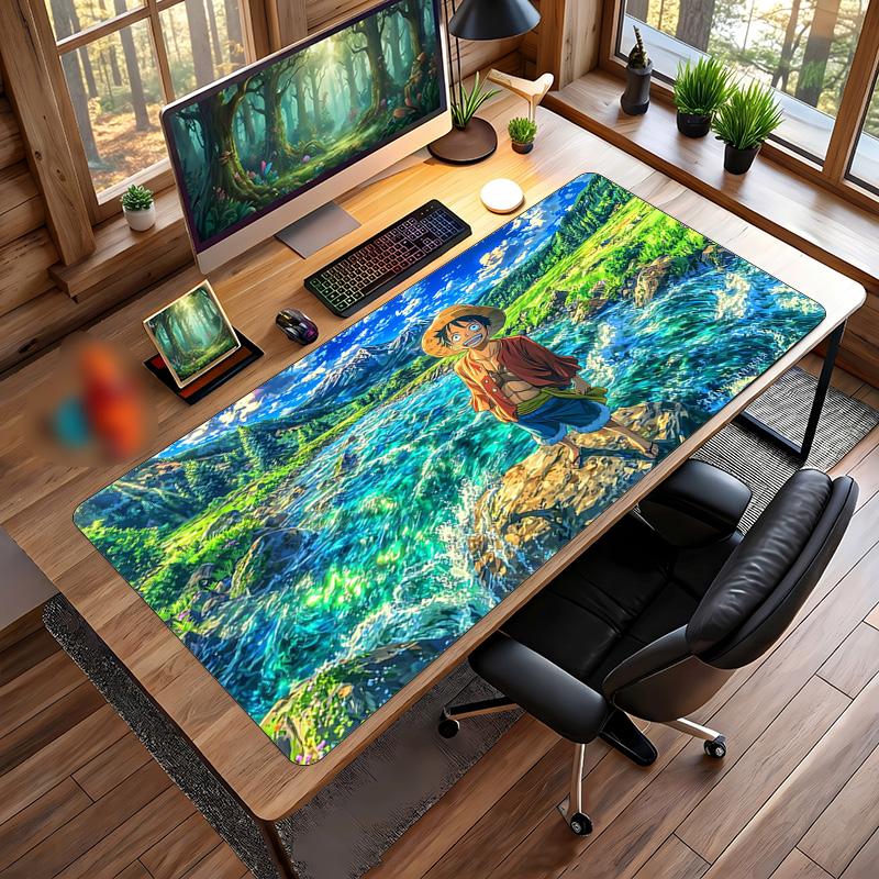 One Piece Printed Mouse Pad Non-Slip Waterproof Rubber Desk Mat for Gaming Office Laptop Home Decor Gift