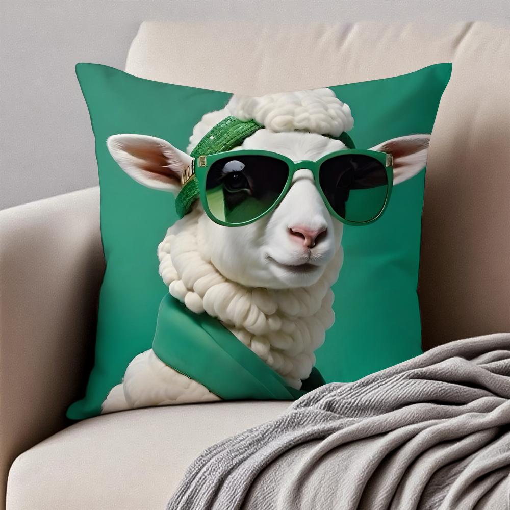 Vibrant Animal Bubble Fashion Tiger Cushion Cover Pillowcase Antidustmite Invisible Zipper Short Plush Sofa Cushion