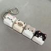Finger-Tip Pressing Button Cat Fidget Clicker Keychain 4-Key Keycap Keychain  Bag Charm
