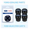 LLX2 4Pcs Car Tire Valve Stems Cap Knurling Style Tire Valve Cap Sticker for Ford Fiesta Ranger Focus Kuga Mustang Mondeo Fusion