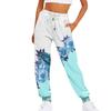 Women's Casual Fashion Sweatpants Printed Pants Elastic Waist Drawstring Pants