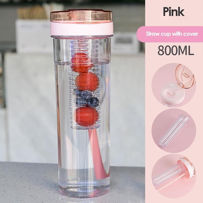 Juice Cup with Lid And Straw Portable Clear Large Capacity for Tea And Water