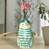 Dotted Cat Flower Vase Desktop Decoration Resin Cartoon Kitten Floral Plants Vase Indoor Real Dried Flower Holder Floral Arrangement Container