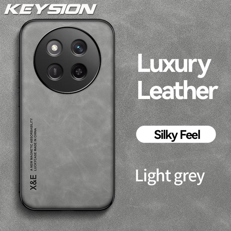 KEYSION Роскошный ретро-чехол из искусственной кожи для HONOR X9c, мягкий силиконовый + противоударный чехол для задней панели телефона из поликарбоната для Huawei Honor X9c 5G