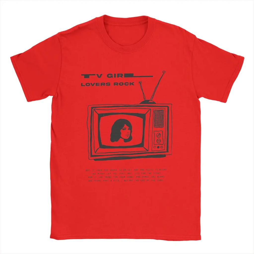 Мужские футболки TV Girl Lovers Rock, забавные футболки с коротким рукавом и круглым вырезом, хлопковая одежда больших размеров