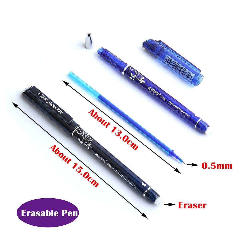 12 шт./лот, набор стираемых волшебных ручек, гелевая ручка с моющейся ручкой, школьные и офисные письменные принадлежности, студенческие рождественские подарки