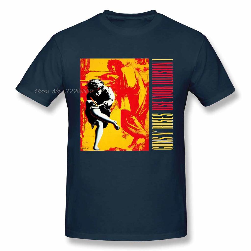 Новая мода рок GUNS N ROSES USE YOUR ILLUSION футболки мужская одежда хэви-метал хип-хоп футболка с коротким рукавом