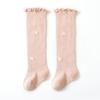 New Summer Ruffle Knee Socks Solid Color Mesh Long Stockings Elastic Breathable Baby Socks Toddler