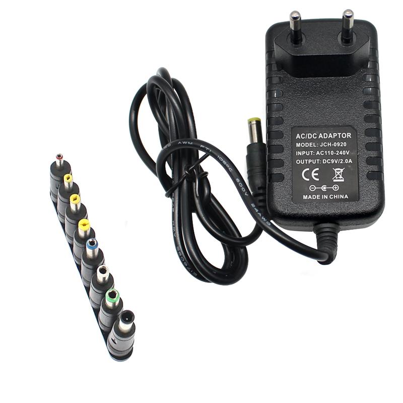 DC 5V 6V 9V 12V 2A Блок питания Адаптер Зарядное устройство AC 110V 220V AC DC Адаптер питания DC Plug Converter EU US с 8 шт. Connect Plug